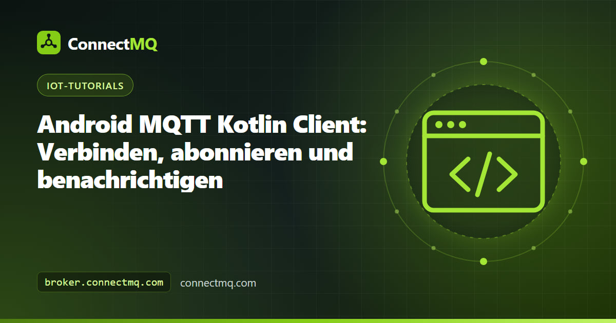 Android-Smartphone mit einer Alarm-Benachrichtigung aus einer Android-MQTT-Kotlin-App, die mit einem Cloud-Broker verbunden ist