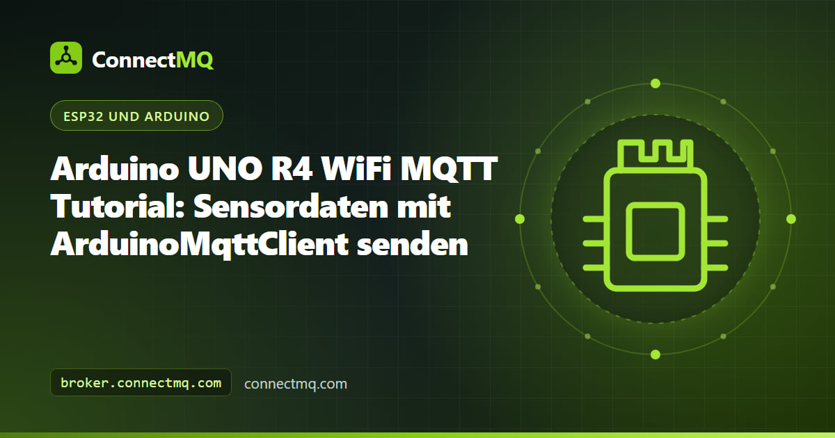 Arduino UNO R4 WiFi mit leuchtender LED-Matrix als Illustration einer Arduino-UNO-R4-WiFi-MQTT-Verbindung in die Cloud