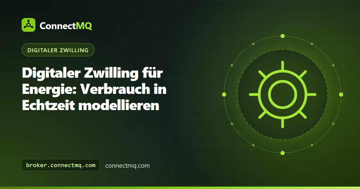 Diagramm eines digitalen Zwillings für Energie mit Strom-, Gas- und Druckluftflüssen über einen Standort und Live-Zählerwerten
