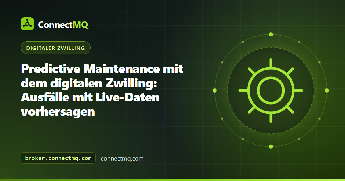 Dashboard für Predictive Maintenance mit dem digitalen Zwilling eines Motors, Schwingungs- und Temperaturtrends sowie einer Prognose der Restlebensdauer