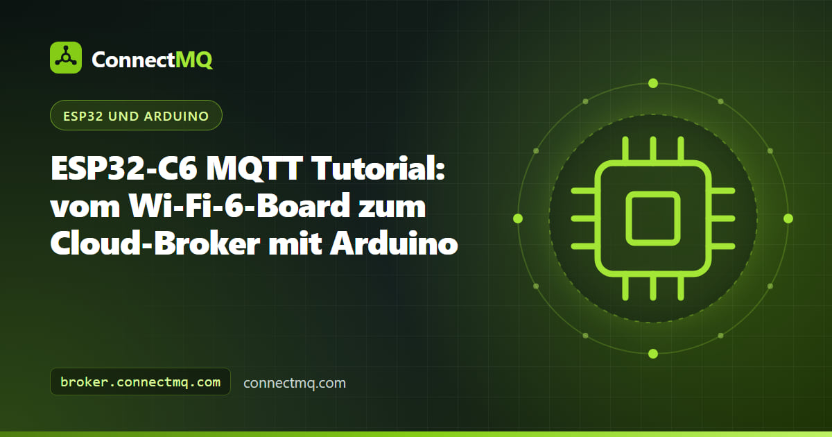 ESP32-C6-DevKitC-1-Board mit leuchtender RGB-LED, verbunden mit einem Cloud-Broker in einem ESP32-C6-MQTT-Tutorial