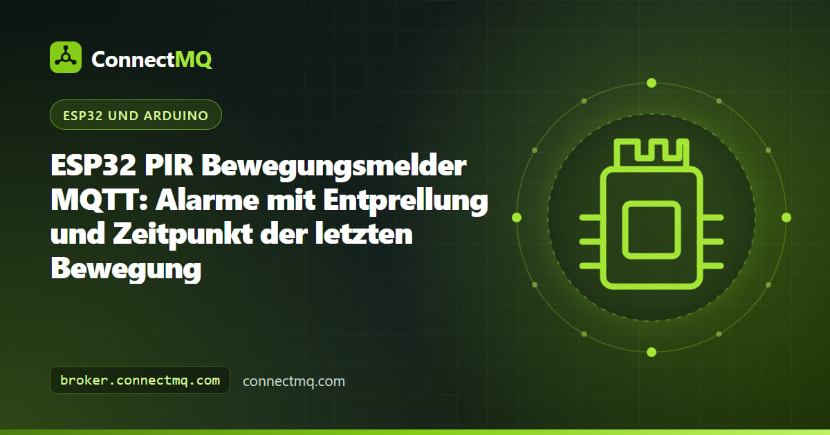 HC-SR501-PIR-Modul an einem ESP32, das in einem ESP32-PIR-Bewegungsmelder-MQTT-Projekt Bewegungsalarme in die Cloud sendet