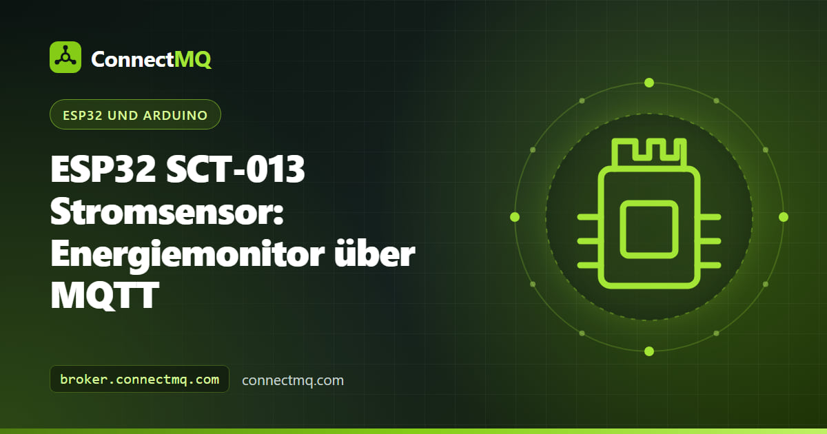 SCT-013-Stromzange um ein Kabel, angeschlossen an einen ESP32-Energiemonitor, als Illustration des ESP32-SCT-013-Stromsensor-Projekts