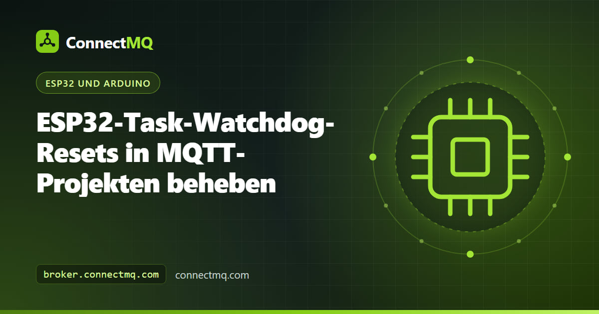 Serieller Monitor eines ESP32 mit einem task_wdt-Fehler in einem ESP32-Task-Watchdog-MQTT-Projekt
