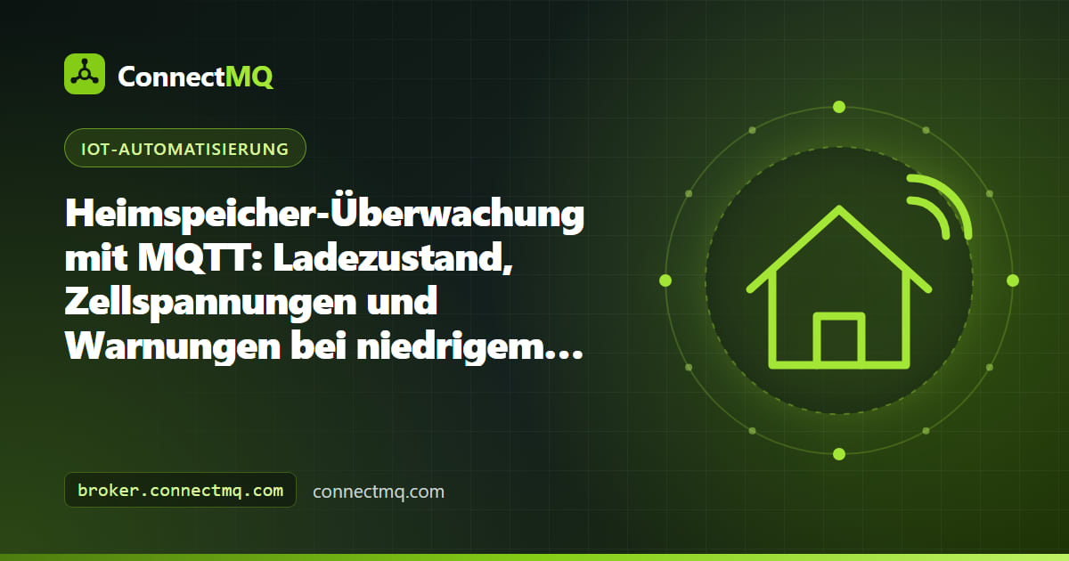 Wandmontierter Lithium-Batteriespeicher mit BMS-Werten für Ladezustand und Zellspannungen auf einem Dashboard zur Heimspeicher-Überwachung