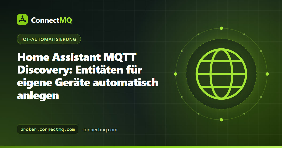 Eigenes Sensorgerät, das über Home Assistant MQTT Discovery automatisch in einem Smart-Home-Dashboard erscheint