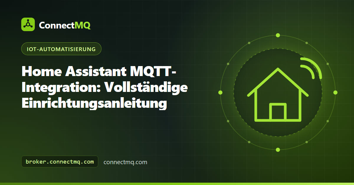 Home-Assistant-Dashboard mit Sensoren und Schaltern, die in einem Home-Assistant-MQTT-Setup über einen Cloud-Broker verbunden sind