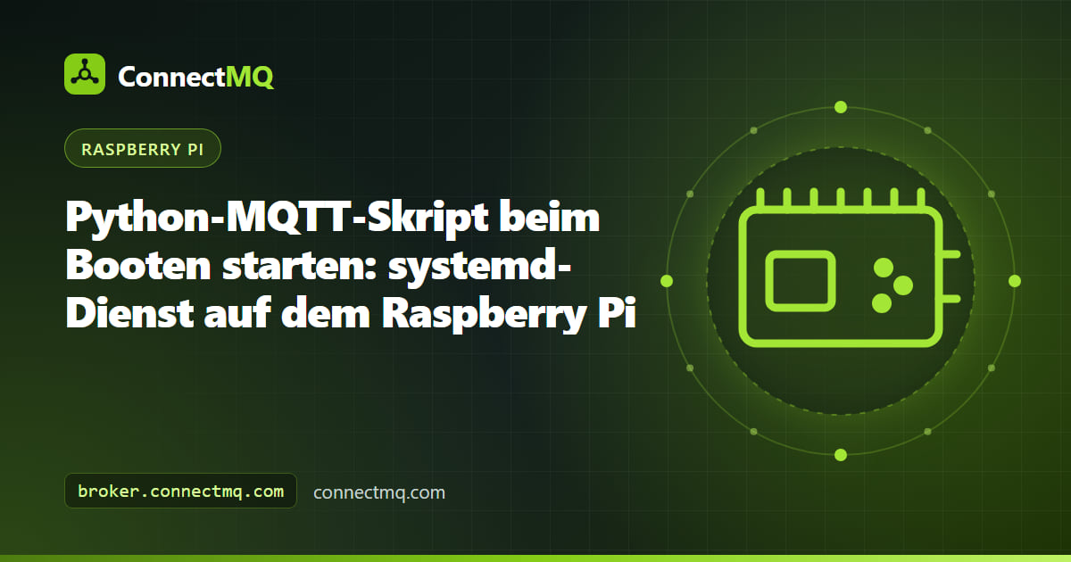 Raspberry-Pi-Terminal mit einem systemd-Dienst, der beim Booten einen Python-Client startet – Python-MQTT-Skript Autostart