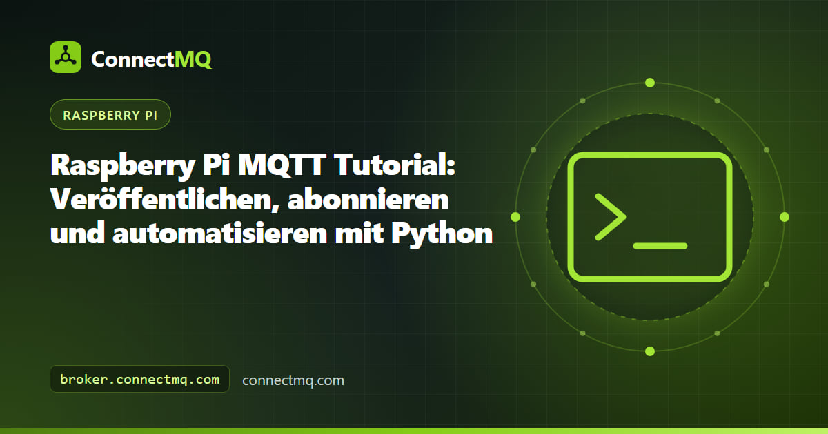 Raspberry-Pi-Board mit angeschlossener LED und Sensor, das in einem Raspberry Pi MQTT Tutorial Daten an einen Cloud-Broker veröffentlicht