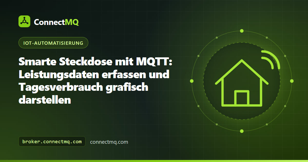 Smarte Steckdosen an Küchengeräten, die ein Balkendiagramm des Tagesverbrauchs speisen, in einem Projekt mit smarter Steckdose und MQTT