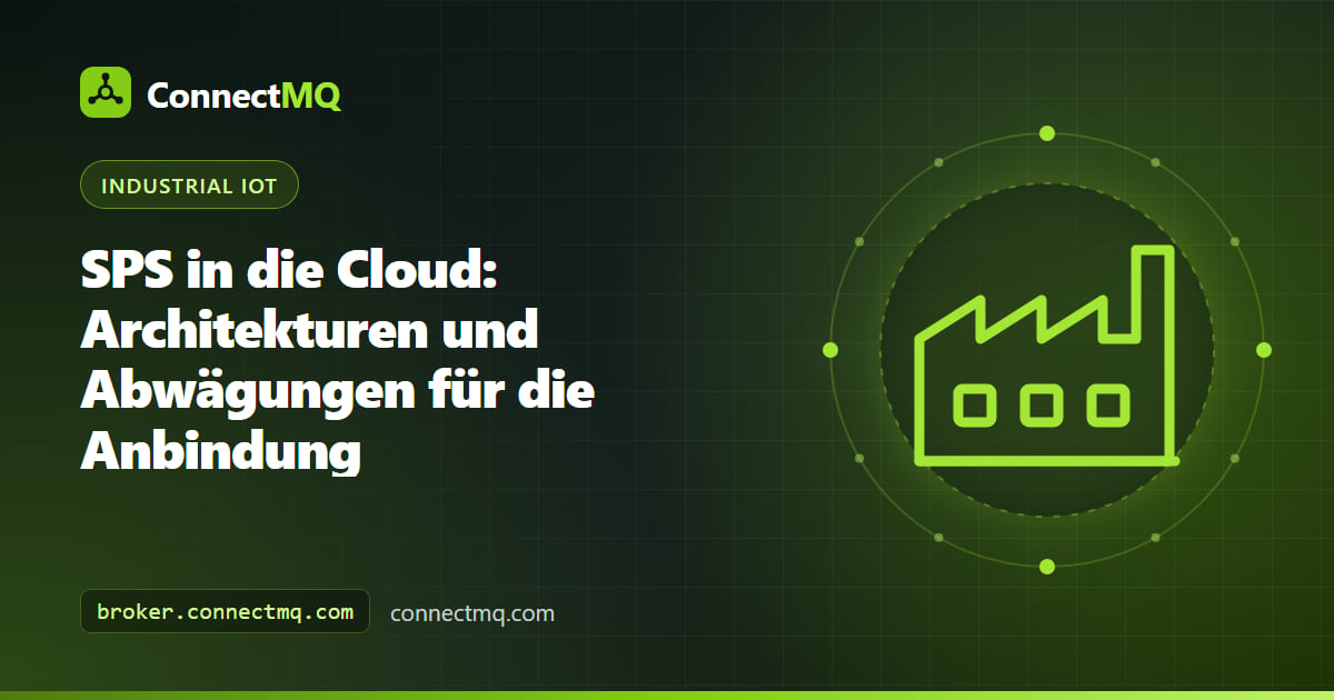 SPSen in einer Fabrikhalle, die über ein Edge-Gateway und eine Firewall mit einem Cloud-Broker verbunden sind, als Darstellung von Architekturen für SPS in die Cloud