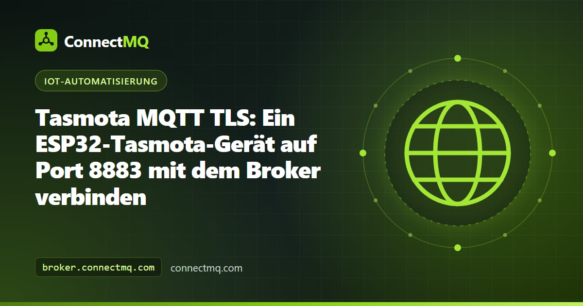 ESP32-Smart-Relais mit einem Vorhängeschloss-Symbol als Darstellung von Tasmota MQTT TLS auf Port 8883