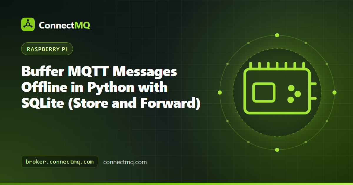 Python gateway storing messages in a SQLite queue during a network outage, illustrating how to buffer mqtt messages offline python