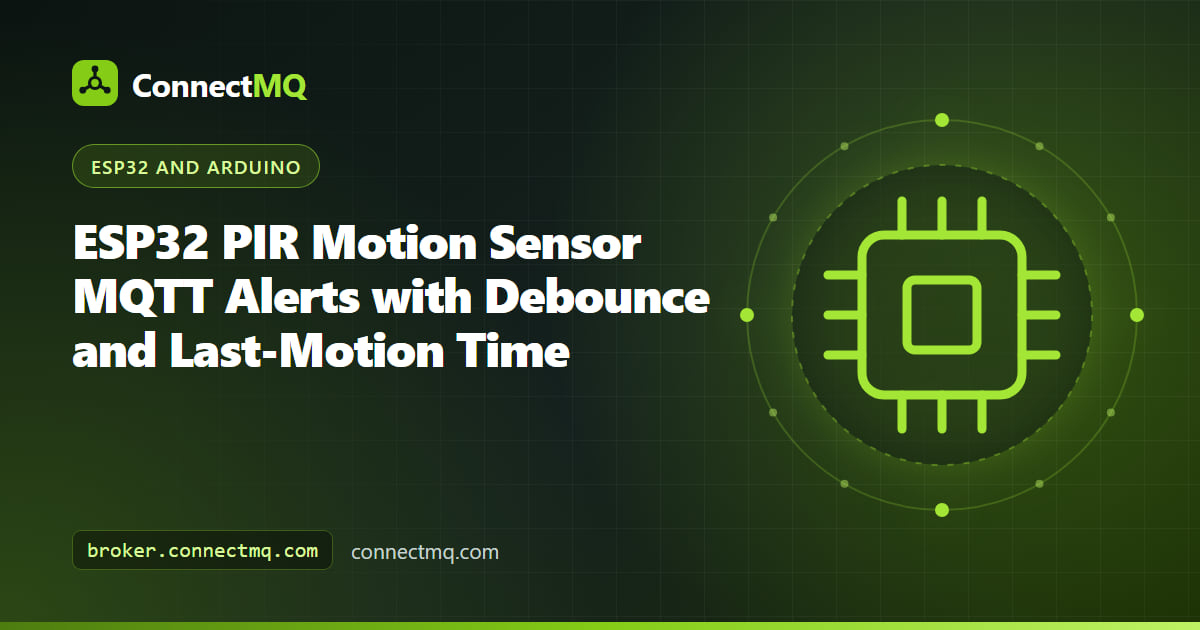 HC-SR501 PIR module wired to an ESP32 sending motion alerts to the cloud in an esp32 pir motion sensor mqtt project