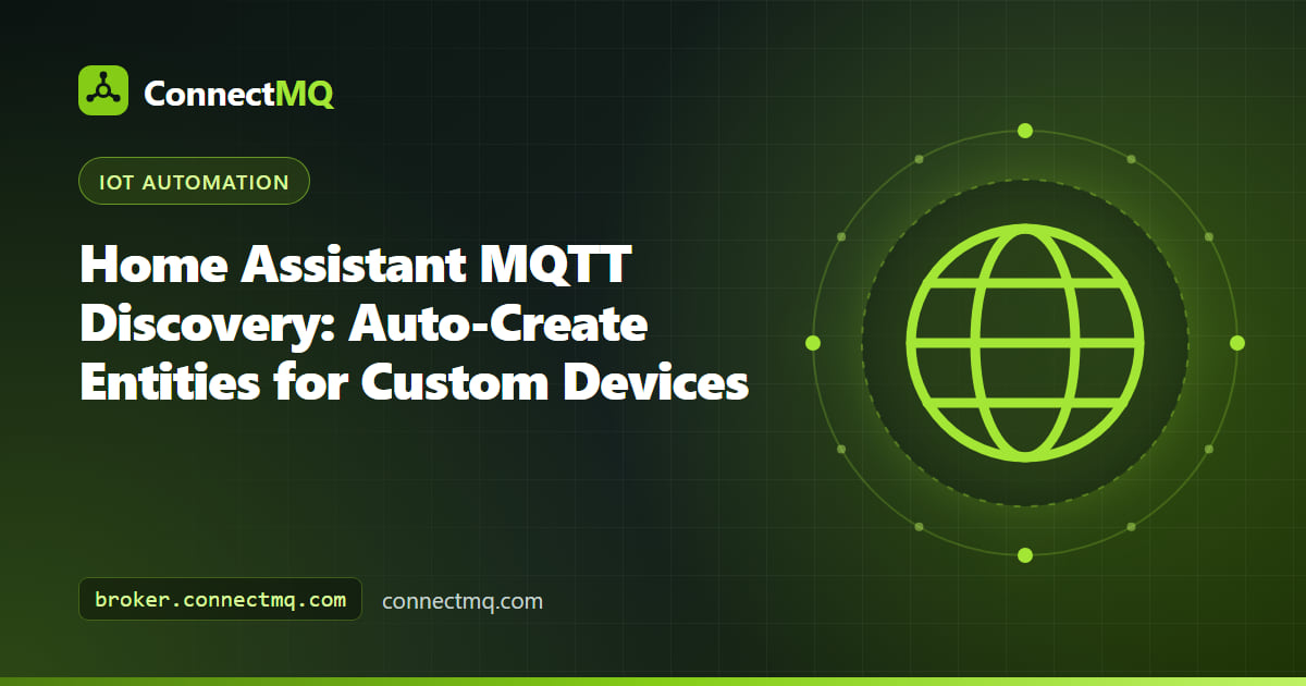 Custom sensor device appearing automatically in a smart home dashboard through home assistant mqtt discovery