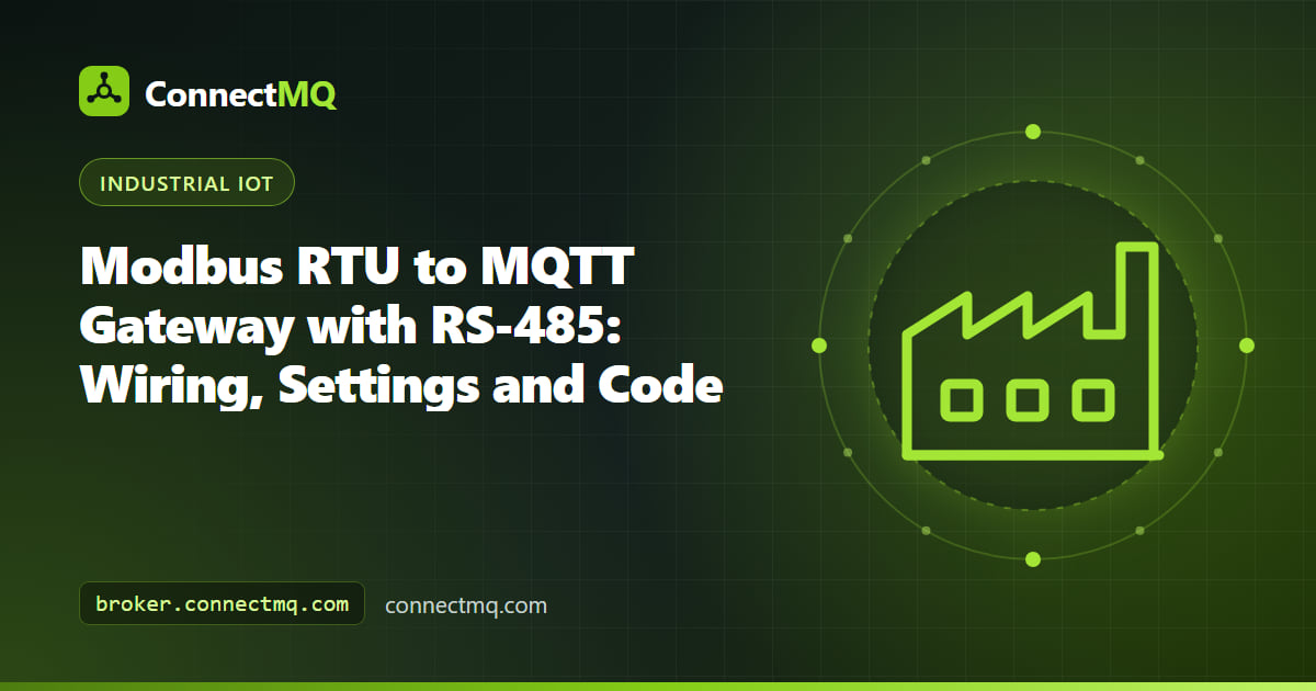 RS-485 bus of energy meters wired to a small Linux gateway that sends Modbus RTU to MQTT messages to the cloud