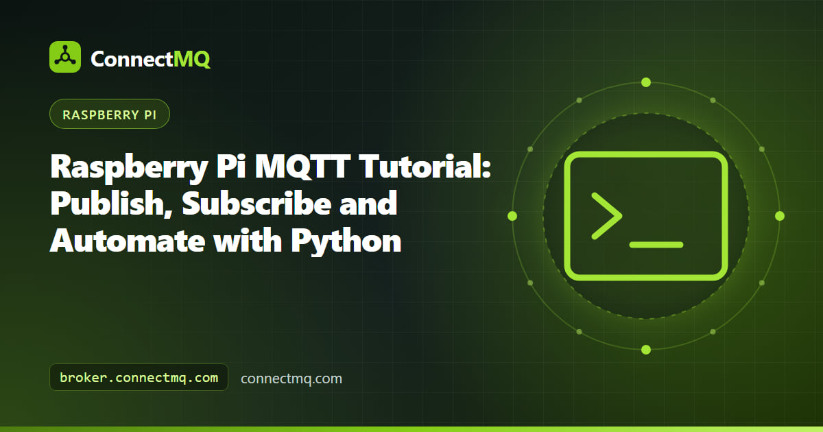 Raspberry Pi board wired to an LED and a sensor publishing data to a cloud broker in a Raspberry Pi MQTT tutorial
