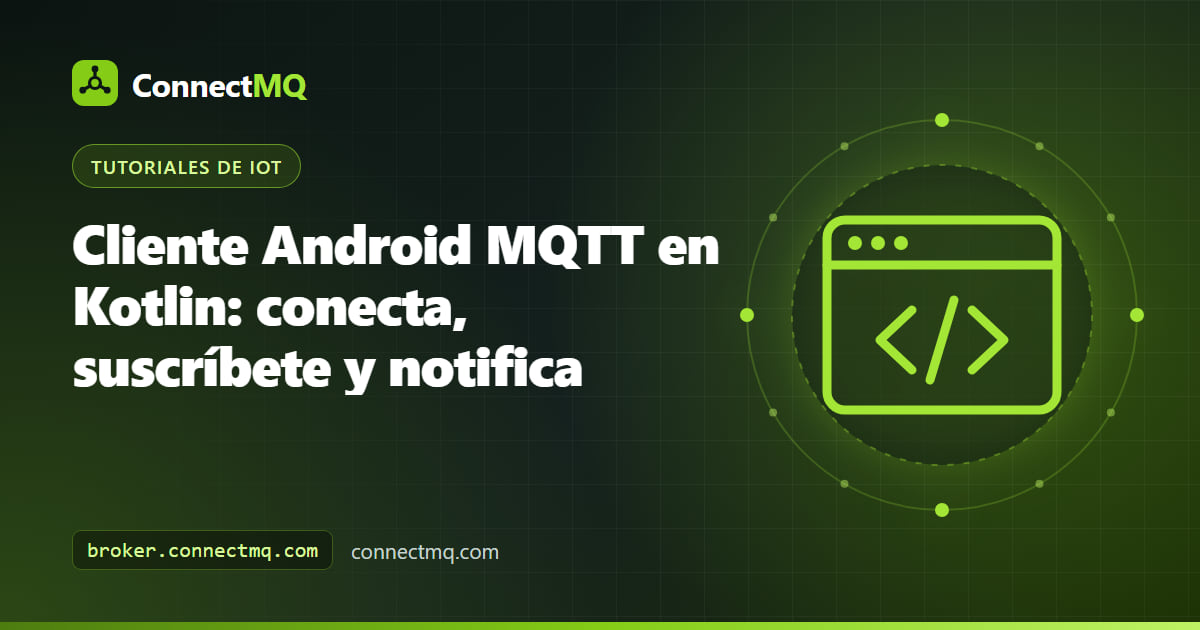 Teléfono Android que muestra una notificación de alarma de una aplicación Android MQTT en Kotlin conectada a un broker en la nube