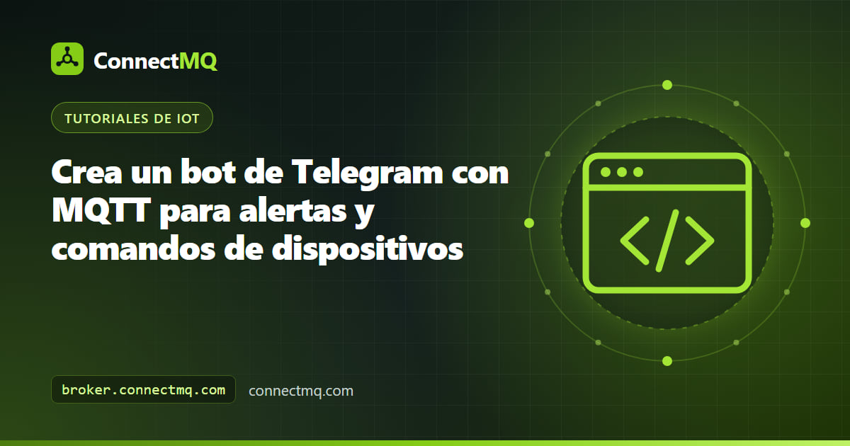 Ventana de chat de un smartphone recibiendo alarmas de dispositivos desde un bot de Telegram con MQTT conectado a un broker en la nube