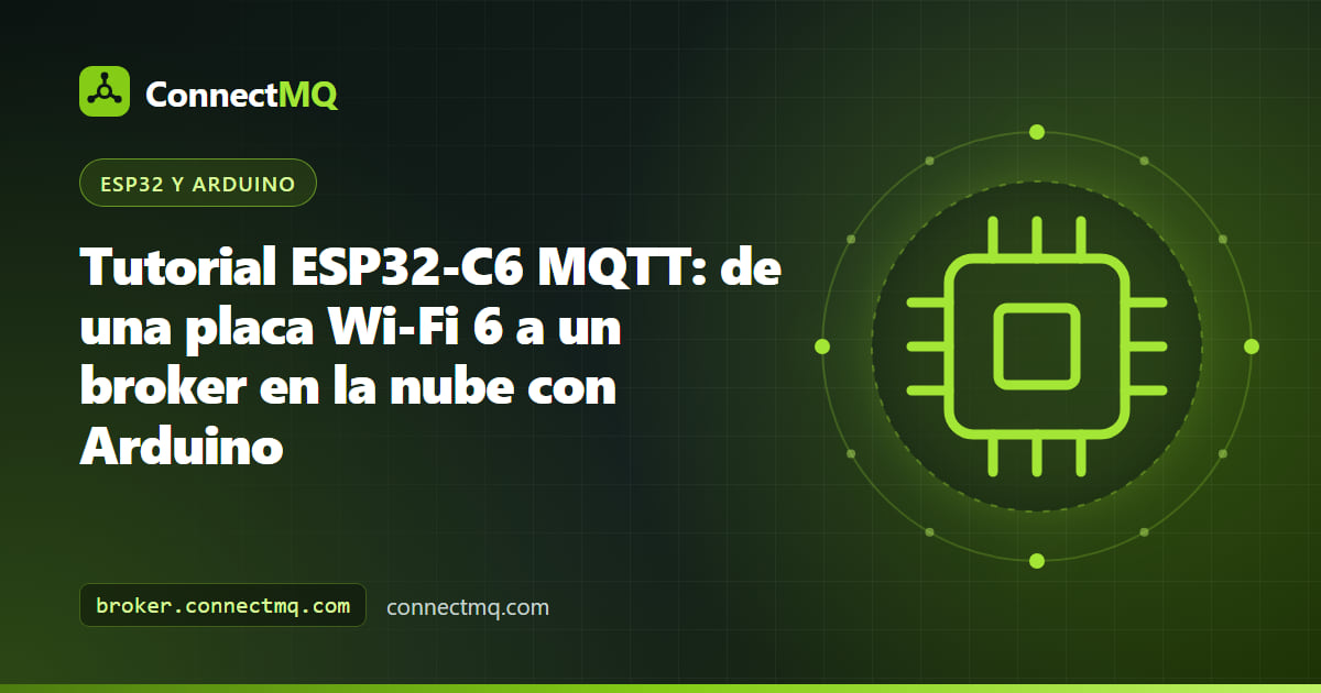 Placa ESP32-C6 DevKitC-1 con un LED RGB encendido conectada a un broker en la nube en un tutorial esp32-c6 mqtt