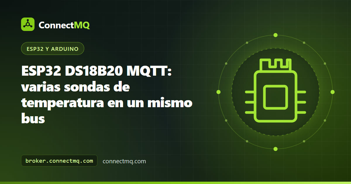 Tres sondas DS18B20 sumergibles compartiendo un cable hasta un ESP32 en un montaje de monitorización esp32 ds18b20 mqtt