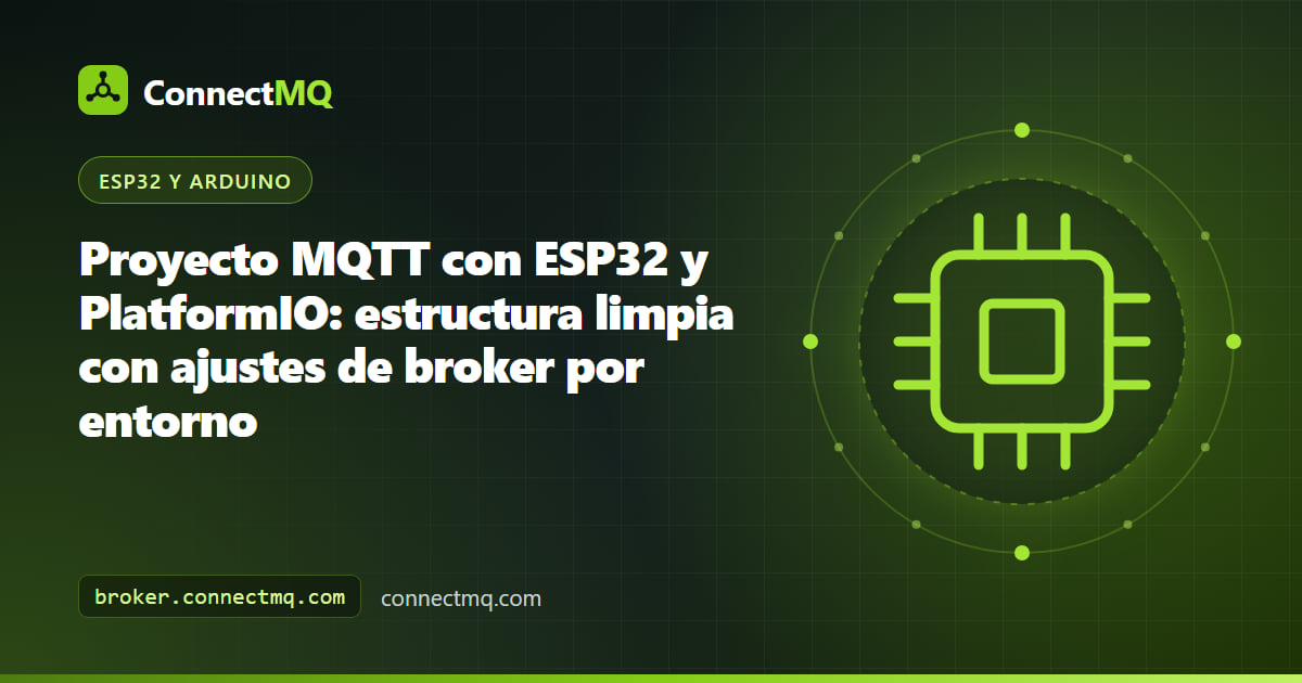 VS Code con PlatformIO mostrando los entornos de desarrollo y producción de un proyecto ESP32 PlatformIO MQTT