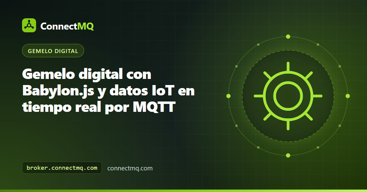 Gemelo digital con Babylon.js de un skid de refrigeración con una bomba resaltada y un manómetro controlados por datos MQTT en vivo