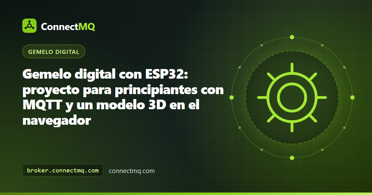 Proyecto de gemelo digital ESP32 con una placa física y su modelo 3D en el navegador replicando un potenciómetro, un botón y un LED