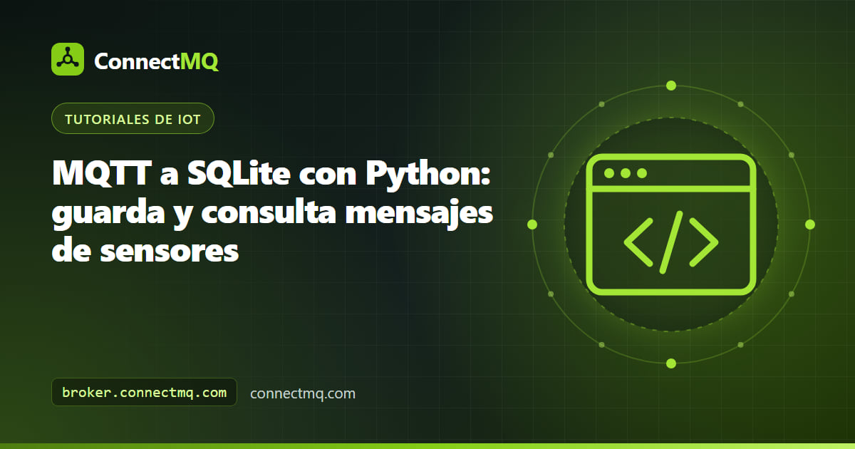Script de Python que mueve datos de MQTT a SQLite con una tabla de mensajes de sensores con marca de tiempo