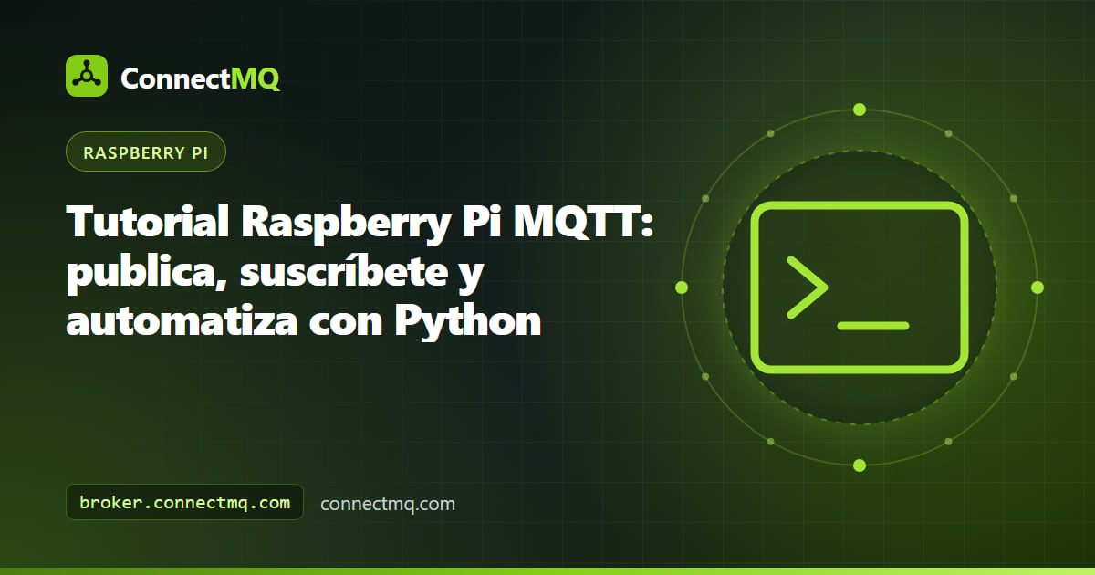 Placa Raspberry Pi conectada a un LED y a un sensor que publica datos en un broker en la nube en un tutorial de Raspberry Pi MQTT