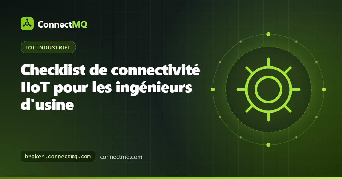 Porte-bloc avec une checklist de connectivité IIoT à côté d'une armoire d'automate et d'un switch réseau