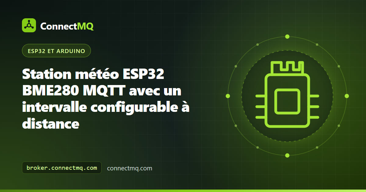 Module BME280 relié en I2C à un ESP32 publiant des données météo dans une station météo esp32 bme280 mqtt