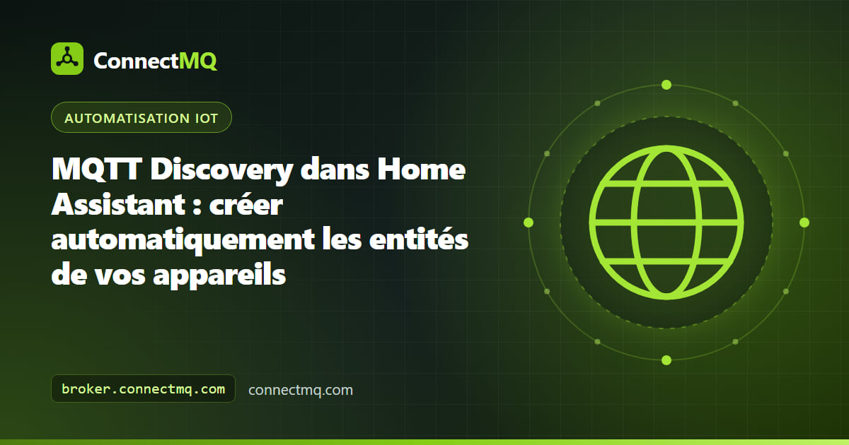 Appareil capteur personnalisé apparaissant automatiquement dans un tableau de bord domotique grâce à la découverte MQTT de Home Assistant