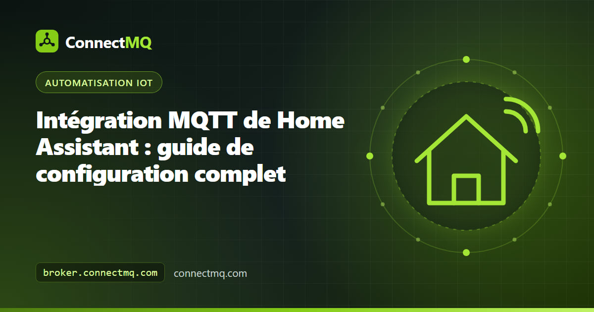 Tableau de bord Home Assistant affichant des capteurs et des interrupteurs connectés via un broker cloud dans une configuration Home Assistant MQTT