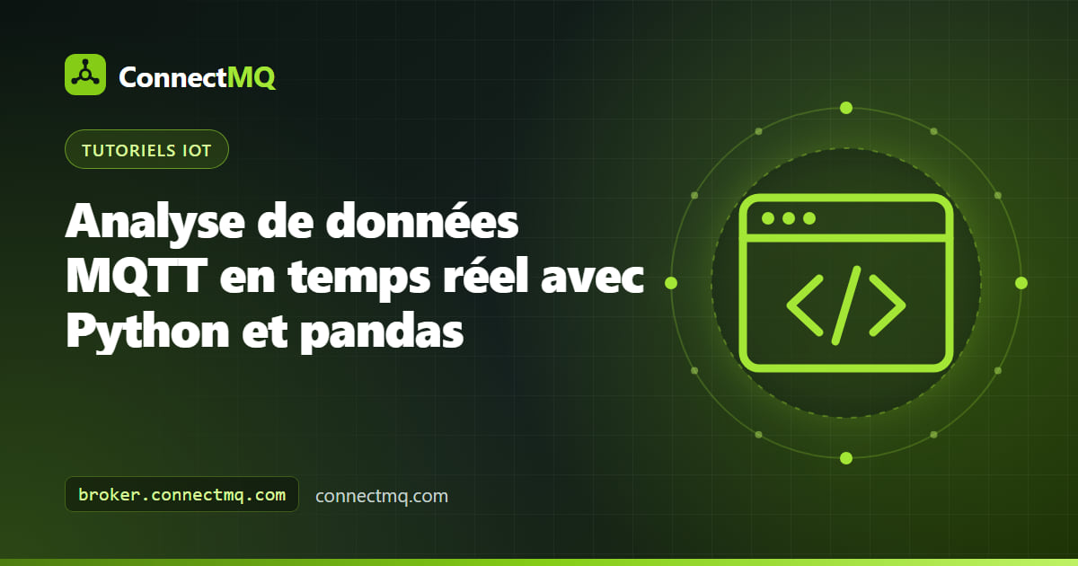 Pipeline MQTT pandas en direct transformant des messages de capteurs en flux en un DataFrame avec moyennes glissantes