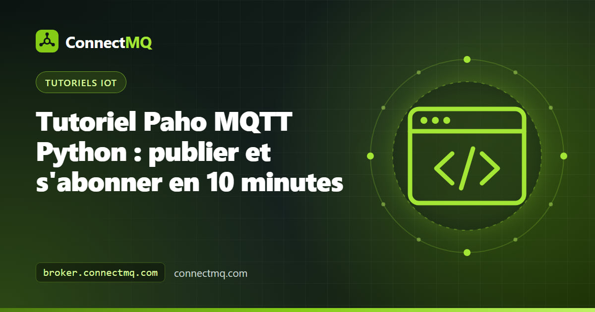 Terminal Python exécutant un publisher et un subscriber Paho MQTT qui échangent des messages de capteurs
