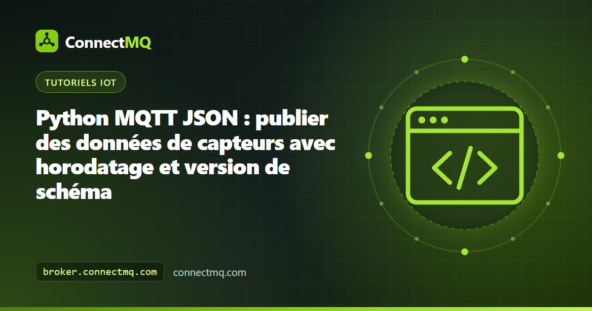 Code Python convertissant des mesures de capteurs en payload Python MQTT JSON avec horodatage et version de schéma