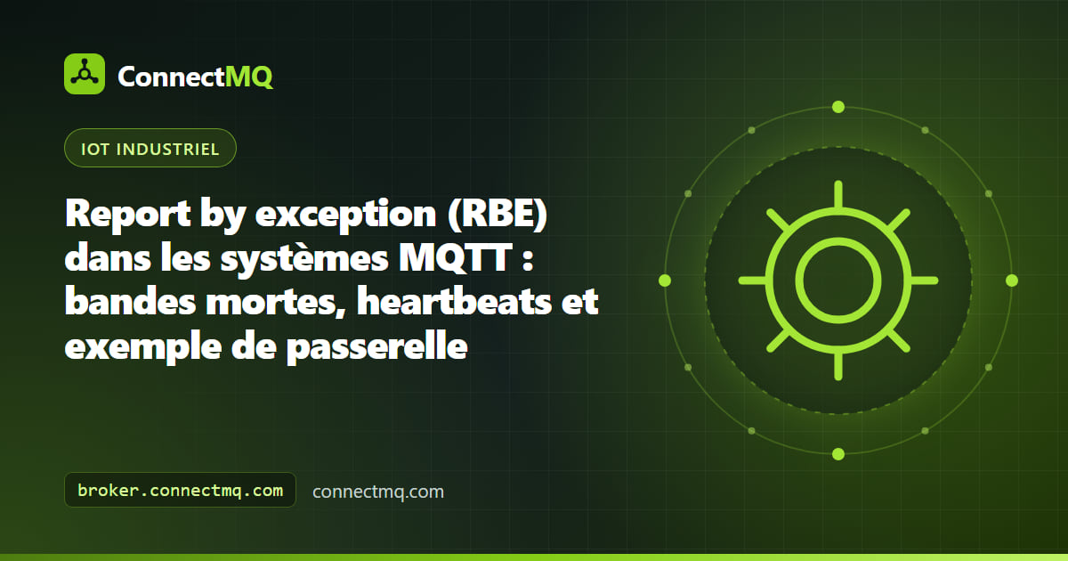 Graphique comparant les échantillons interrogés et les publications en report by exception après un filtre à bande morte dans une passerelle MQTT