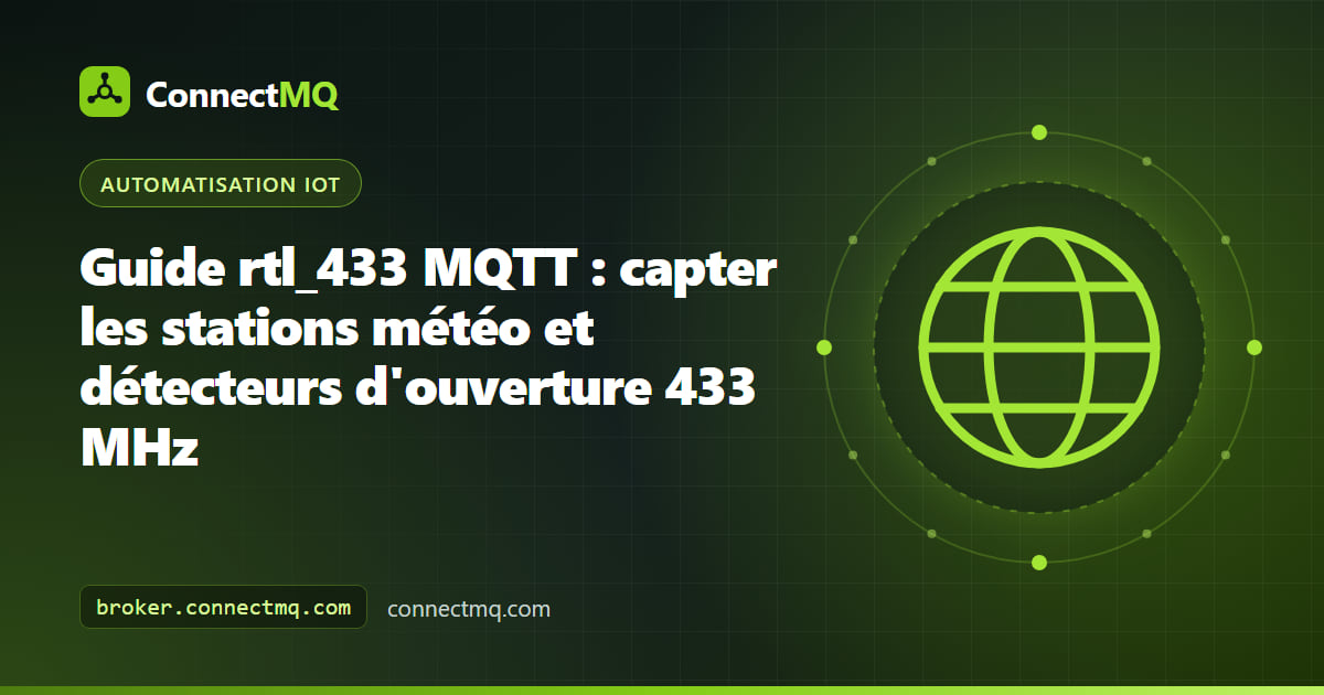 Clé SDR USB recevant les signaux de capteurs sans fil et les transmettant sous forme de messages rtl_433 MQTT