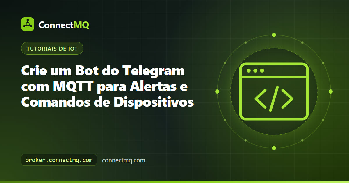 Janela de chat de smartphone recebendo alarmes de dispositivos de um bot do telegram com mqtt conectado a um broker na nuvem