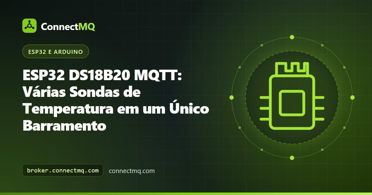 Três sondas DS18B20 à prova d'água compartilhando um fio até um ESP32 em um monitoramento de temperatura esp32 ds18b20 mqtt