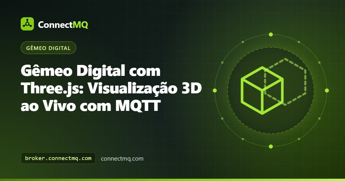 Gêmeo digital com Three.js de um tanque e um motor mudando de cor com dados de sensores MQTT ao vivo em um navegador