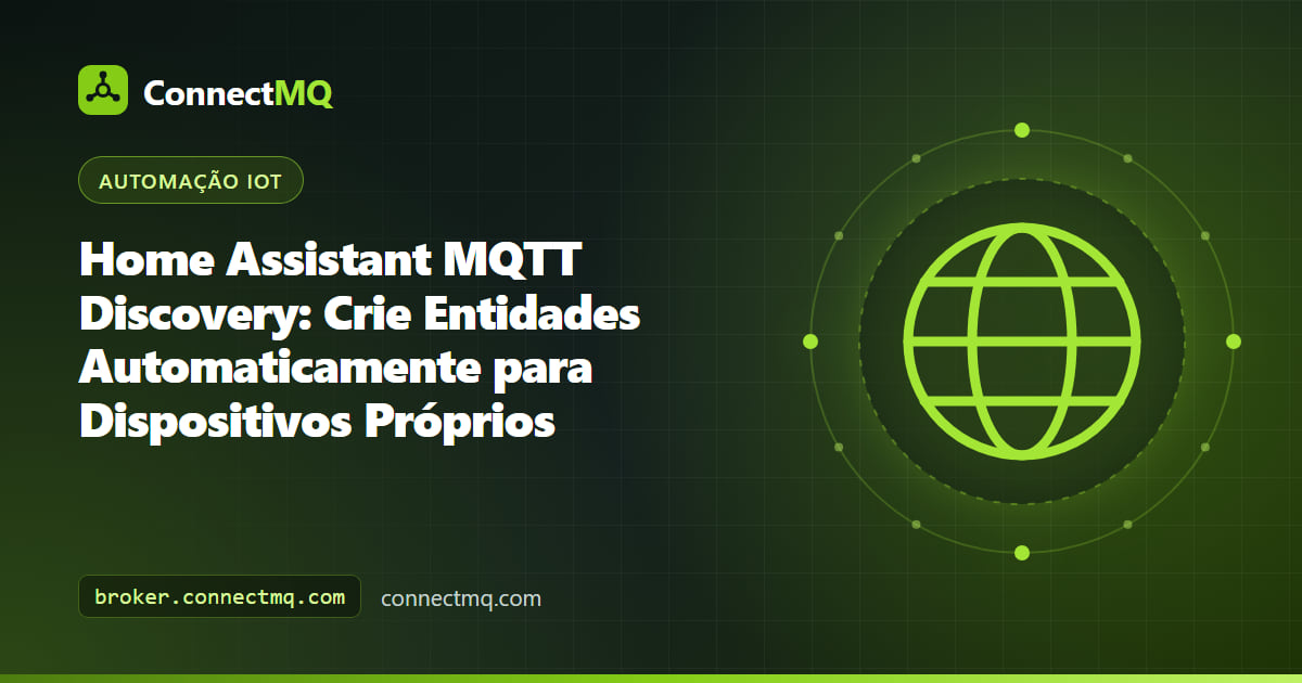 Dispositivo sensor personalizado aparecendo automaticamente em um dashboard de casa inteligente por meio do home assistant mqtt discovery