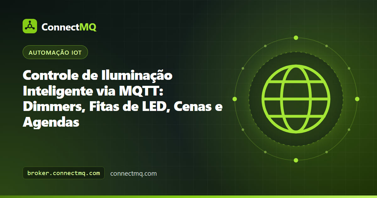 Fita de LED dimerizável sob uma mesa controlada por um ESP32 em um projeto de iluminação inteligente com MQTT