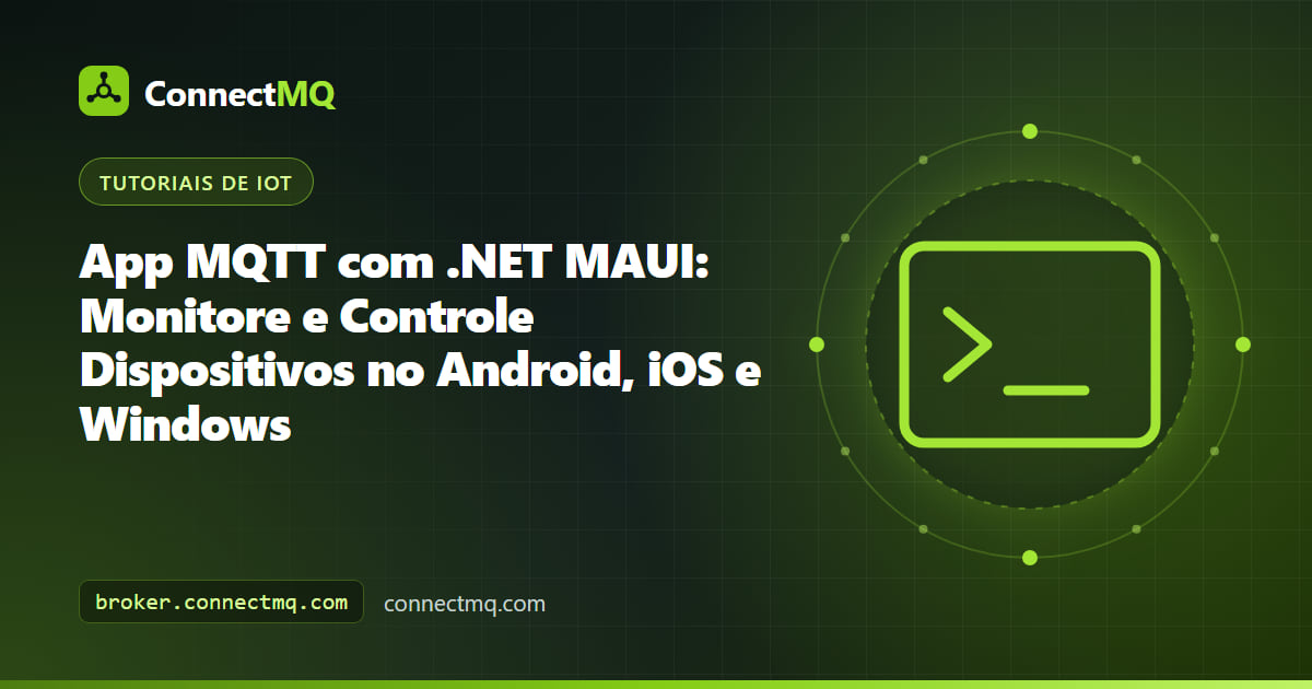 Celular e notebook rodando o mesmo app .net maui mqtt com uma leitura de temperatura ao vivo e um interruptor de relé