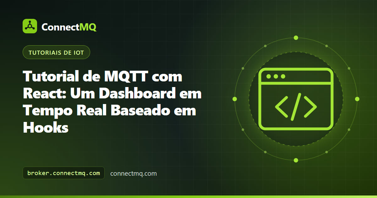 Dashboard no navegador com cards de sensores ao vivo construído com mqtt com react sobre uma conexão WebSocket segura