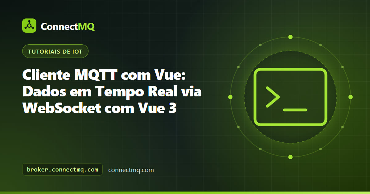Componente de arquivo único do Vue 3 mostrando um widget de sensor ao vivo alimentado por uma conexão mqtt com vue sobre WebSocket seguro