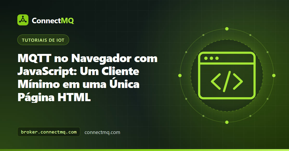 Janela do navegador executando um cliente mqtt com javascript no navegador que publica e assina via WebSocket seguro