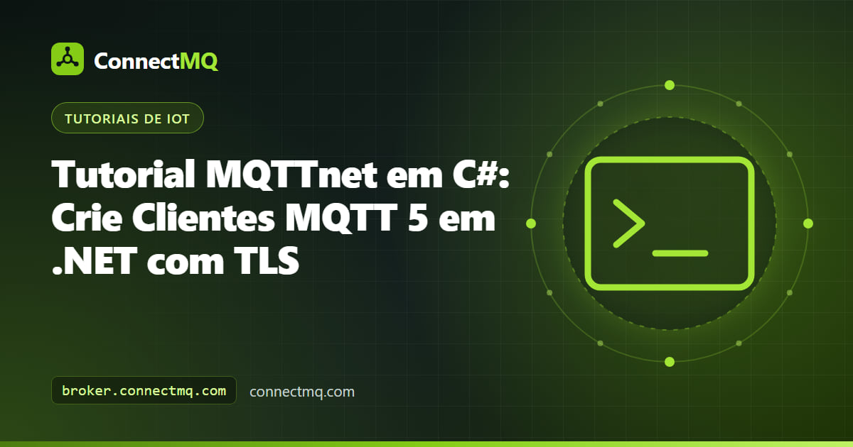 Editor de código C# mostrando um cliente mqttnet publicando dados de sensores em um broker MQTT na nuvem