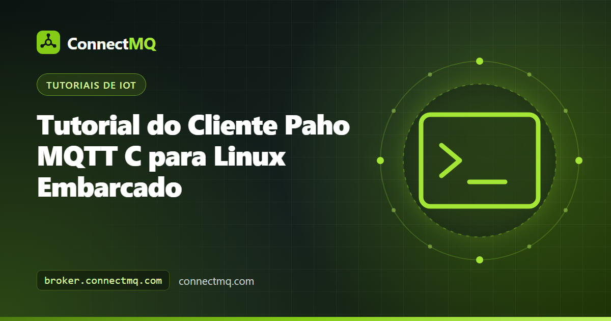 Cliente Paho MQTT C rodando em uma placa Linux embarcada e publicando dados de sensores via TLS para um broker MQTT na nuvem